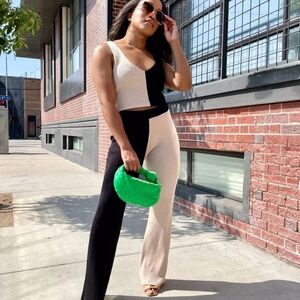 BCBG Paris knit bicolor pants